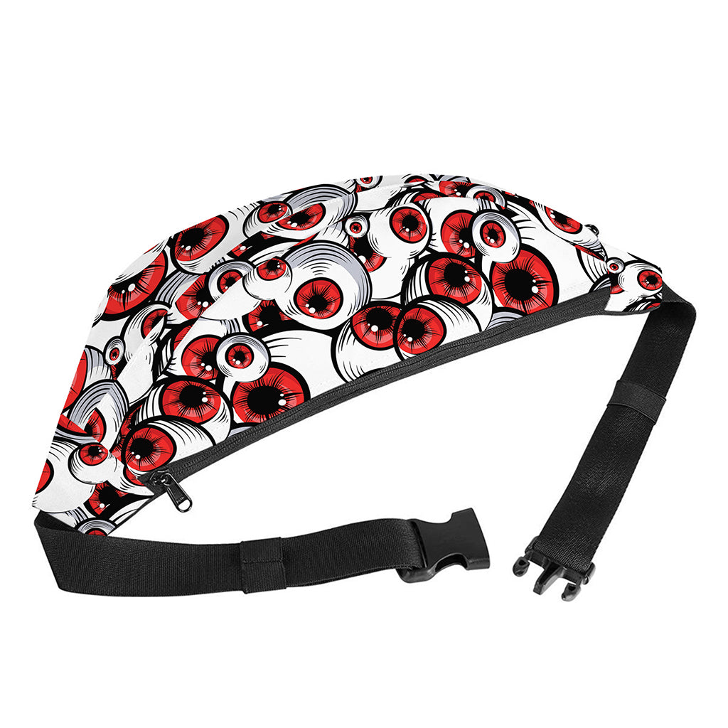 Scary Red Eyeball Pattern Print Fanny Pack