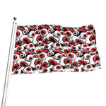 Scary Red Eyeball Pattern Print Flag