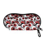 Scary Red Eyeball Pattern Print Glasses Case