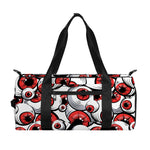 Scary Red Eyeball Pattern Print Gym Bag