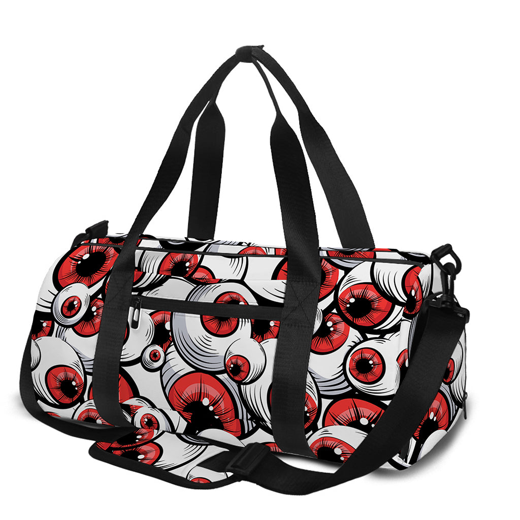 Scary Red Eyeball Pattern Print Gym Bag