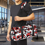Scary Red Eyeball Pattern Print Gym Bag