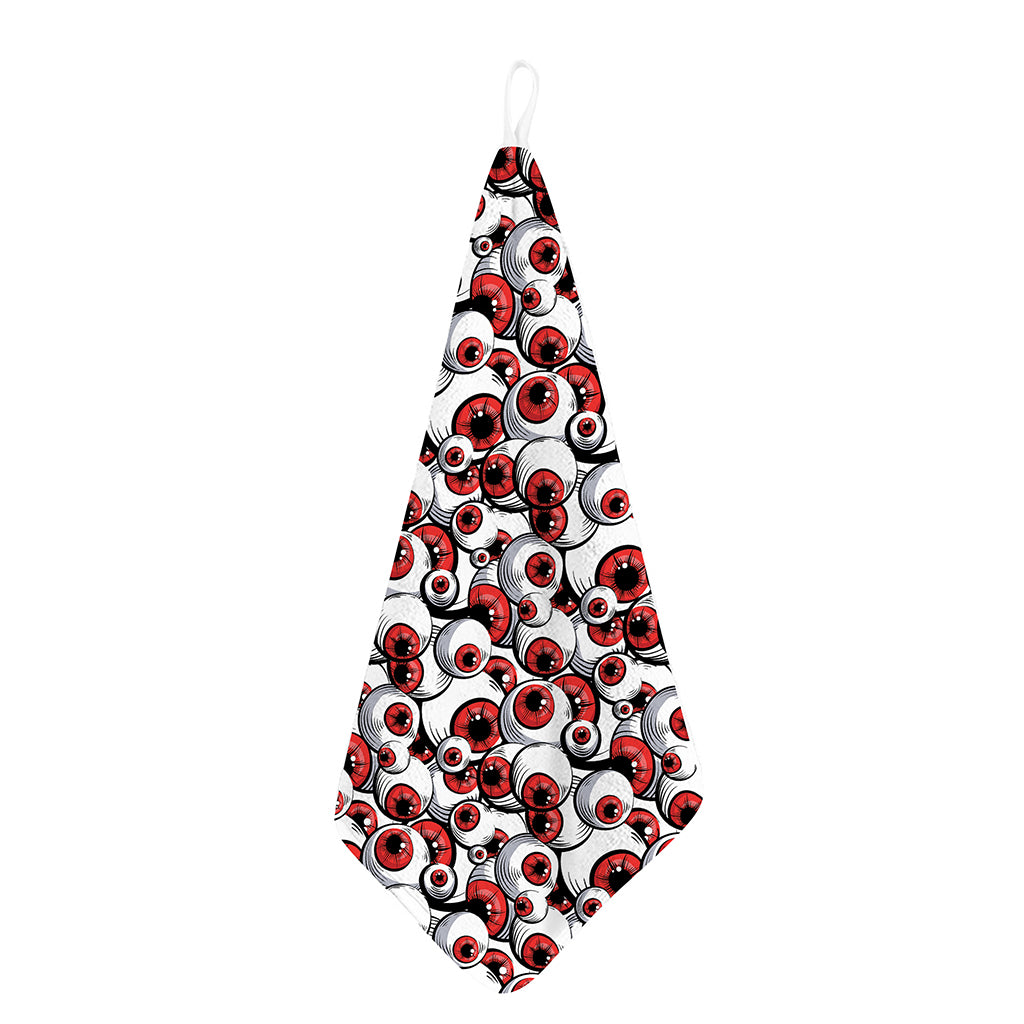 Scary Red Eyeball Pattern Print Hand Towel