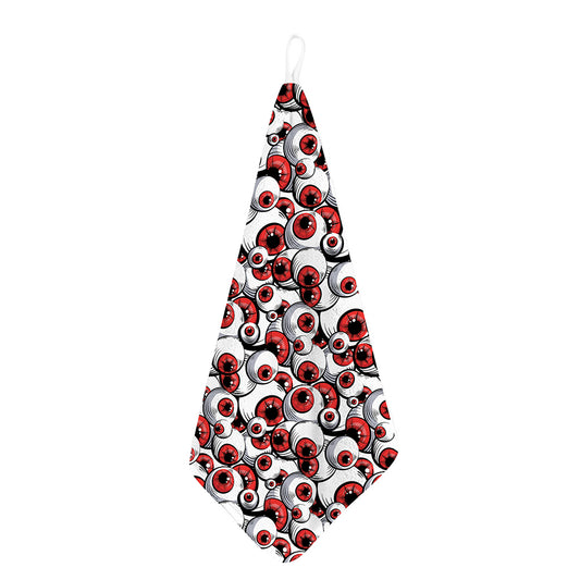 Scary Red Eyeball Pattern Print Hand Towel