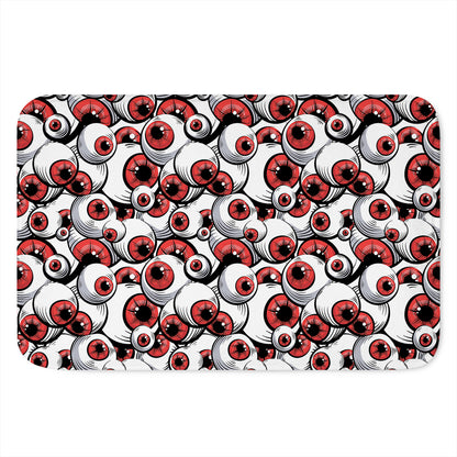 Scary Red Eyeball Pattern Print Indoor Door Mat