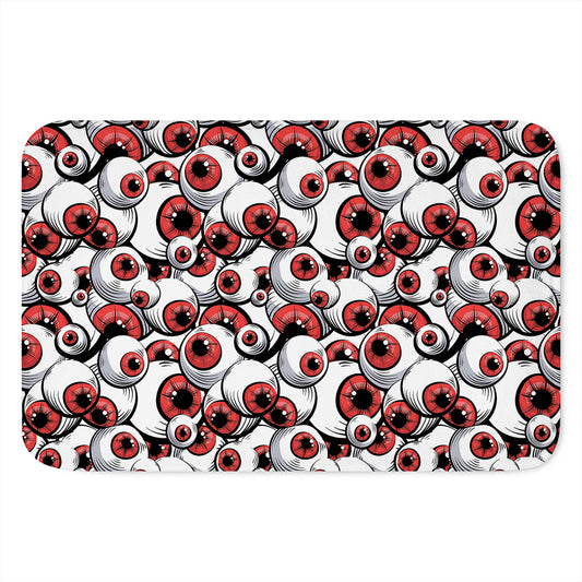 Scary Red Eyeball Pattern Print Indoor Door Mat