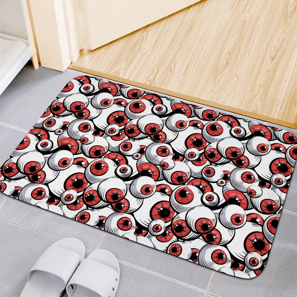 Scary Red Eyeball Pattern Print Indoor Door Mat