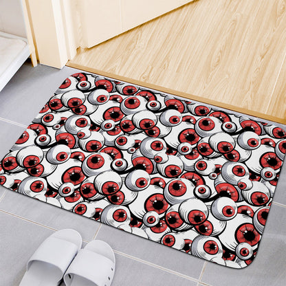 Scary Red Eyeball Pattern Print Indoor Door Mat