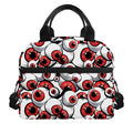Scary Red Eyeball Pattern Print Insulated Lunch Bag