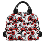 Scary Red Eyeball Pattern Print Insulated Lunch Bag