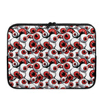 Scary Red Eyeball Pattern Print Laptop Sleeve