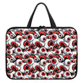 Scary Red Eyeball Pattern Print Laptop Sleeve With Handle