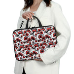 Scary Red Eyeball Pattern Print Laptop Sleeve With Handle