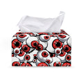 Scary Red Eyeball Pattern Print Leather Tissue Box Cover