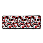 Scary Red Eyeball Pattern Print Long Kitchen Mat
