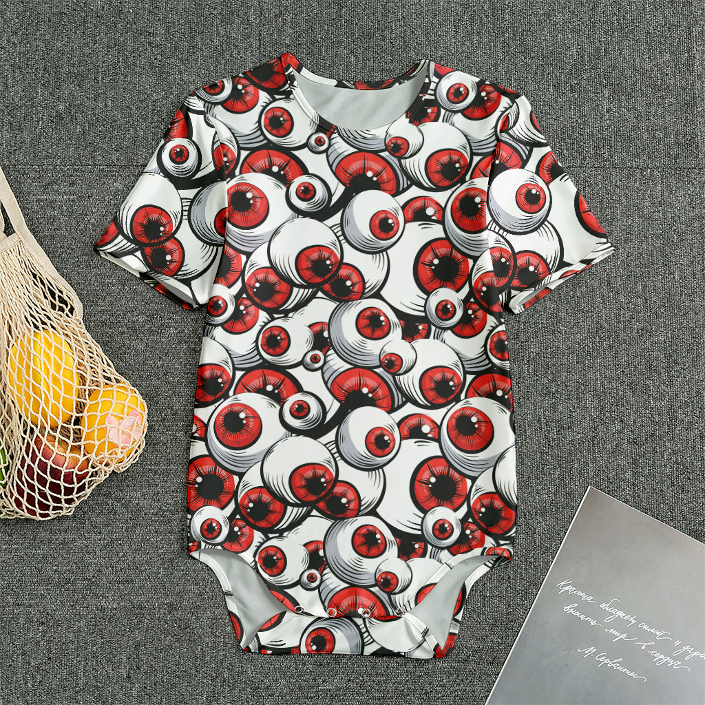 Scary Red Eyeball Pattern Print Men's Bodysuit