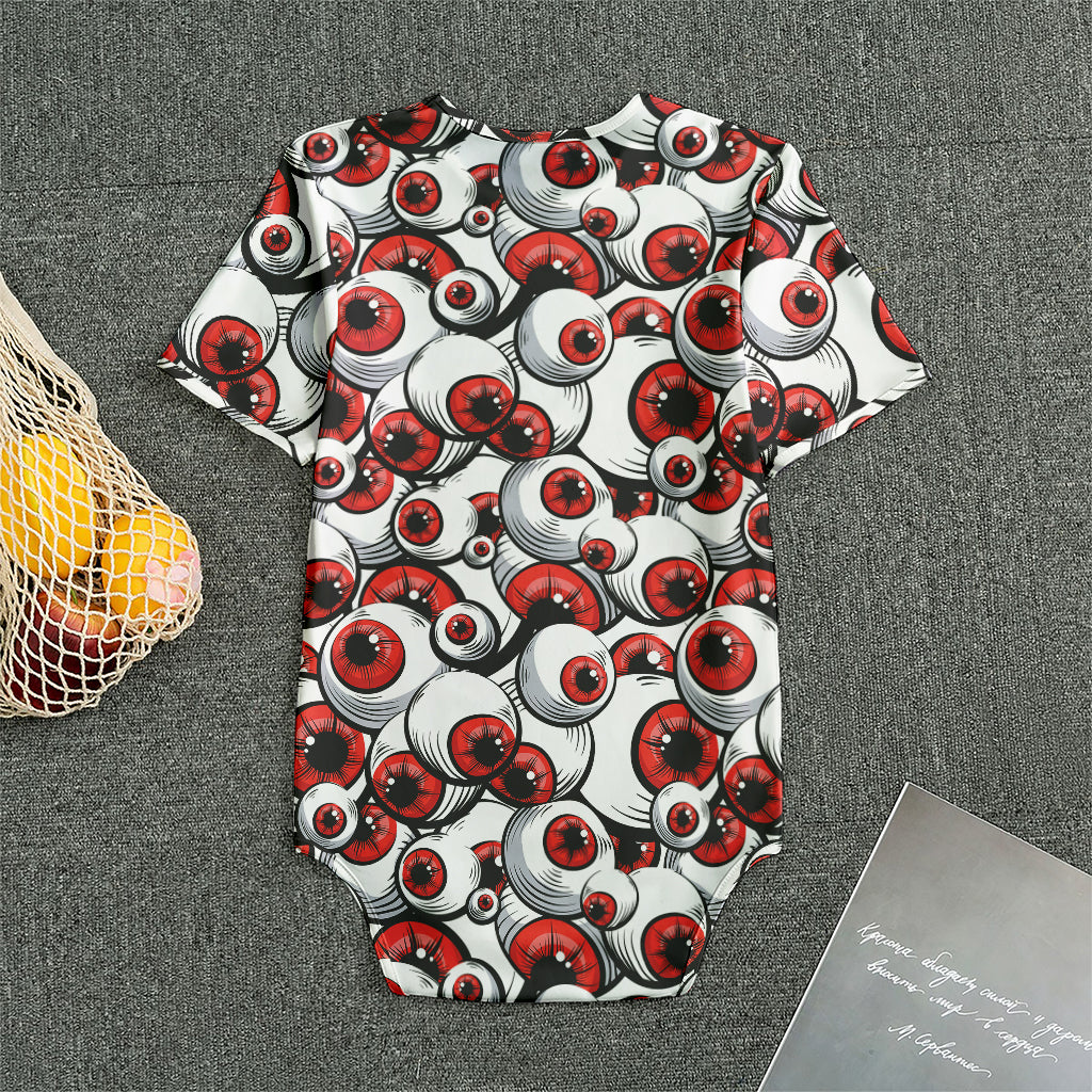 Scary Red Eyeball Pattern Print Men's Bodysuit