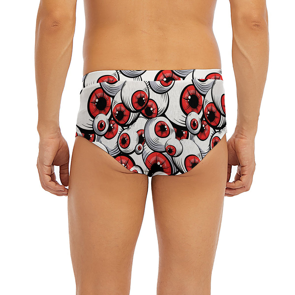 Scary Red Eyeball Pattern Print Men's Briefs