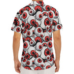 Scary Red Eyeball Pattern Print Men's Deep V-Neck Shirt