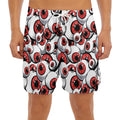 Scary Red Eyeball Pattern Print Men's Split Running Shorts