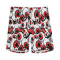 Scary Red Eyeball Pattern Print Men's Athletic Shorts