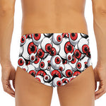 Scary Red Eyeball Pattern Print Men's Triangle Swim Briefs