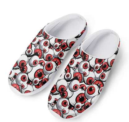 Scary Red Eyeball Pattern Print Mesh Casual Shoes