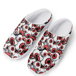 Scary Red Eyeball Pattern Print Mesh Casual Shoes
