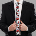 Scary Red Eyeball Pattern Print Necktie