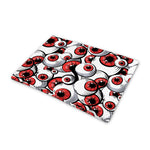 Scary Red Eyeball Pattern Print Pet Cooling Mat Cover