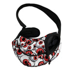 Scary Red Eyeball Pattern Print Pet Sling Carrier