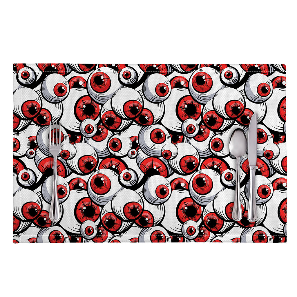 Scary Red Eyeball Pattern Print Placemat