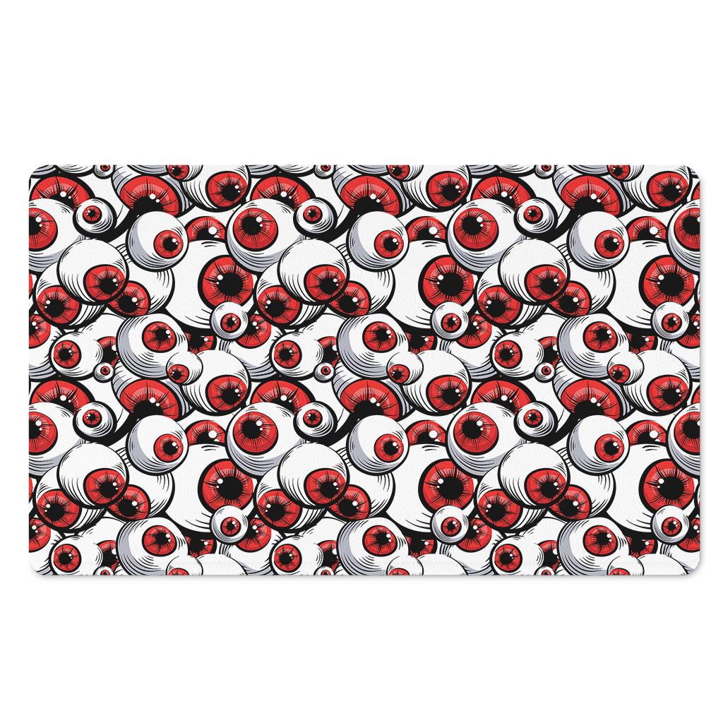 Scary Red Eyeball Pattern Print Polyester Doormat