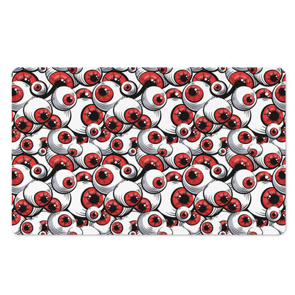 Scary Red Eyeball Pattern Print Polyester Doormat