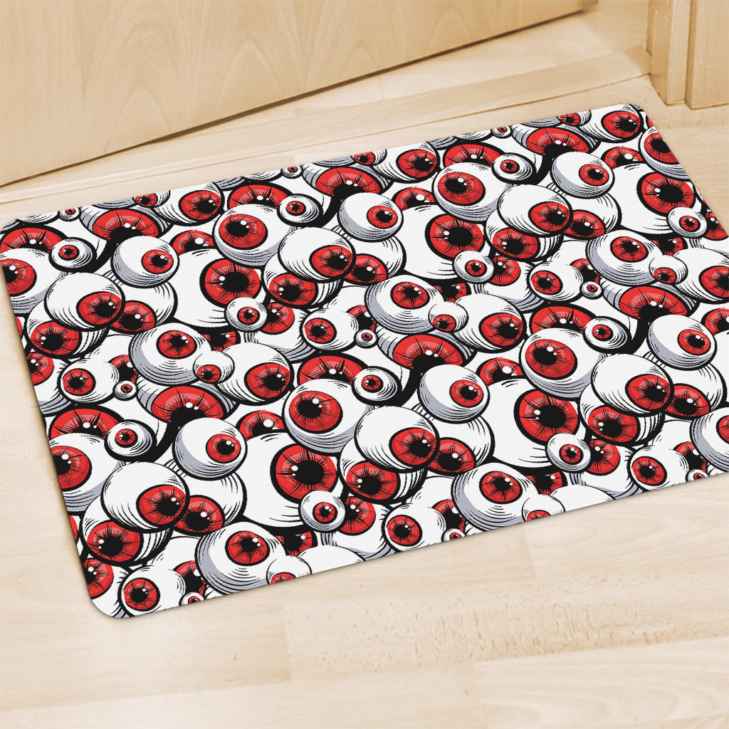 Scary Red Eyeball Pattern Print Polyester Doormat