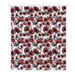 Scary Red Eyeball Pattern Print Polyester Shower Curtain