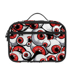 Scary Red Eyeball Pattern Print Portable Lunch Bag