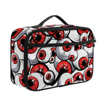 Scary Red Eyeball Pattern Print Portable Lunch Bag
