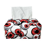Scary Red Eyeball Pattern Print Rectangle Tissue Box Cover