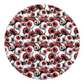 Scary Red Eyeball Pattern Print Round Blanket