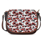 Scary Red Eyeball Pattern Print Saddle Bag
