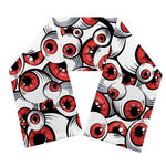 Scary Red Eyeball Pattern Print Scarf