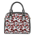 Scary Red Eyeball Pattern Print Shoulder Handbag
