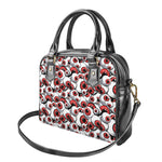 Scary Red Eyeball Pattern Print Shoulder Handbag