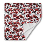Scary Red Eyeball Pattern Print Silk Bandana