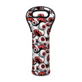 Scary Red Eyeball Pattern Print Single Neoprene Wine Tote