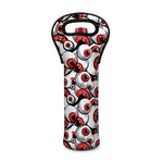 Scary Red Eyeball Pattern Print Single Neoprene Wine Tote