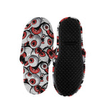 Scary Red Eyeball Pattern Print Slippers