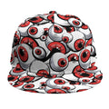 Scary Red Eyeball Pattern Print Snapback Cap
