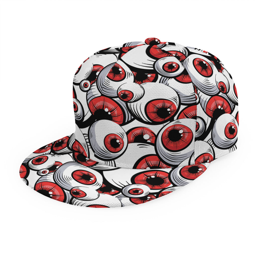Scary Red Eyeball Pattern Print Snapback Cap